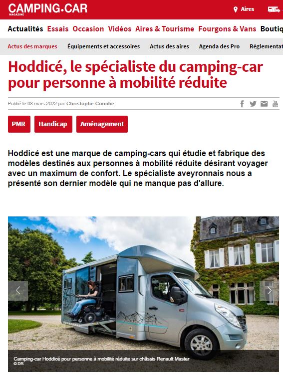 magazine du camping-car hoddicé
